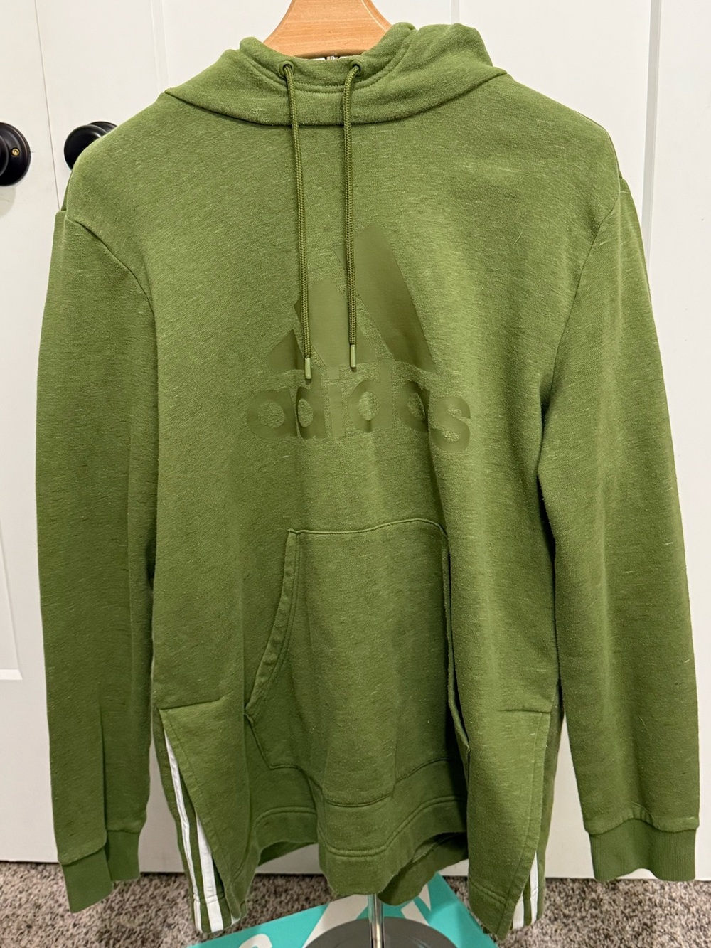Women’s adidas Olive Green Trefoil Pullover Hoodie